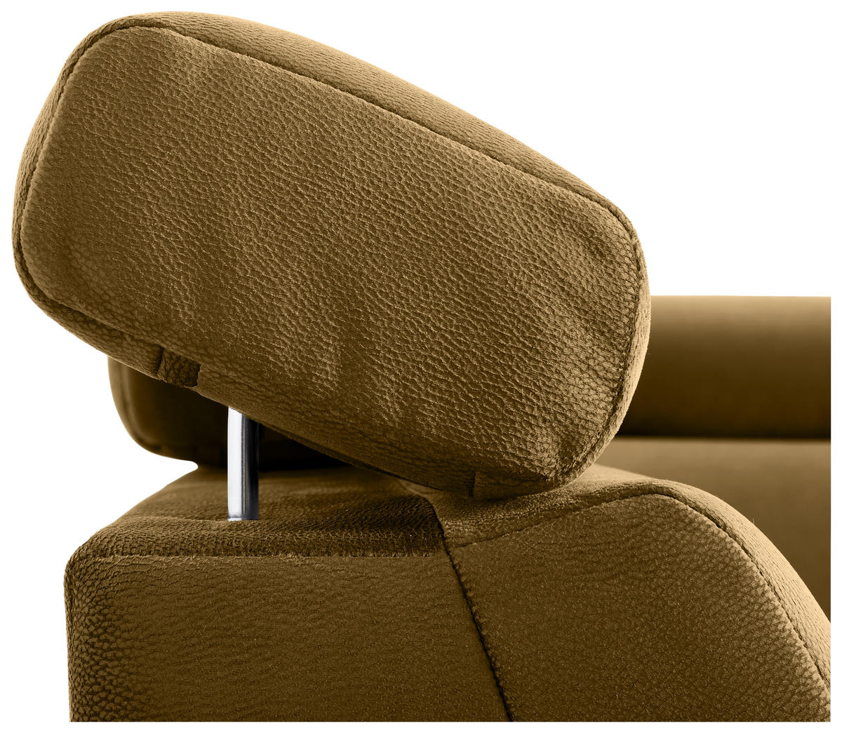 ECKSOFA in Samt Braun, Gelb  - Chromfarben/Gelb, Konventionell, Textil/Metall (206/271cm) - Carryhome