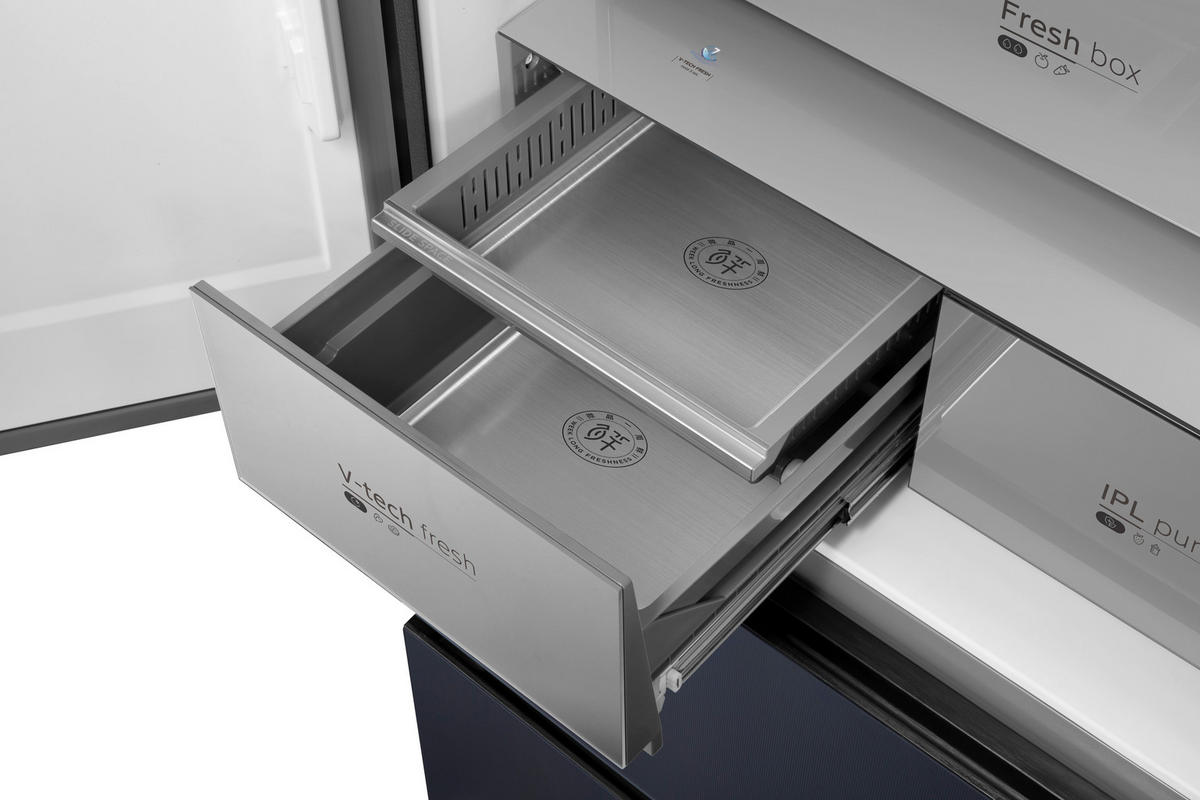 FRENCH-DOOR 83,3/191/60 cm MDRF705BIE70  - Dunkelgrau, Basics, Kunststoff/Metall (83,3/191/60cm) - Midea