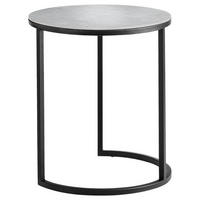 BEISTELLTISCH in Metall 39/39/48 cm  - Schwarz/Grau, Design, Keramik/Metall (39/39/48cm) - Johann Jakob