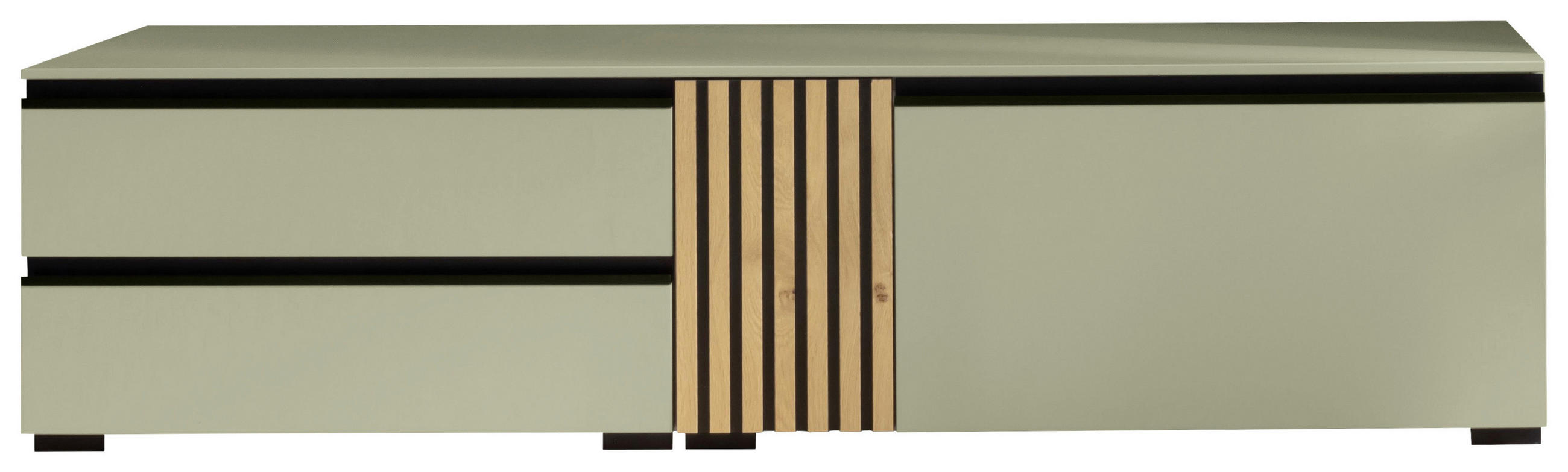 LOWBOARD  in 187/48/45 cm  - Schilfgrün/Eiche Bianco, Design, Holz/Holzwerkstoff (187/48/45cm) - Moderano