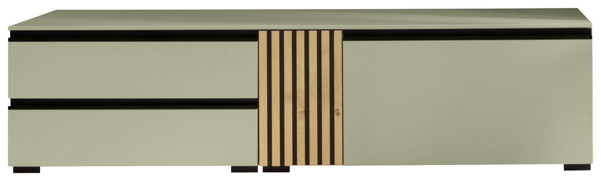 LOWBOARD  in 187/48/45 cm  - Schilfgrün/Eiche Bianco, Design, Holz/Holzwerkstoff (187/48/45cm) - Moderano
