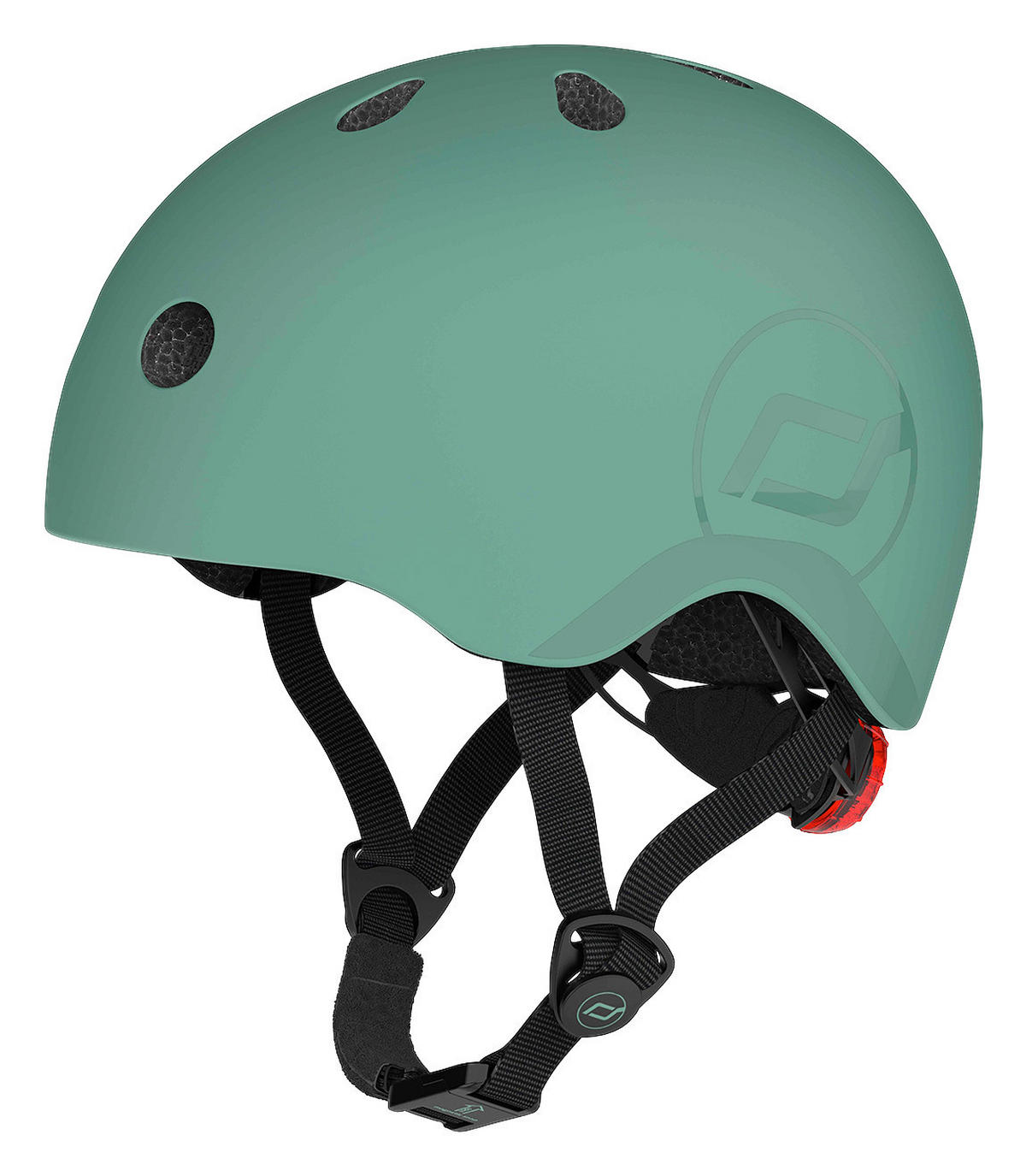 KINDERHELM S-M  - Dunkelgrün, Trend, Kunststoff/Textil (S-Mnull) - Scoot and Ride