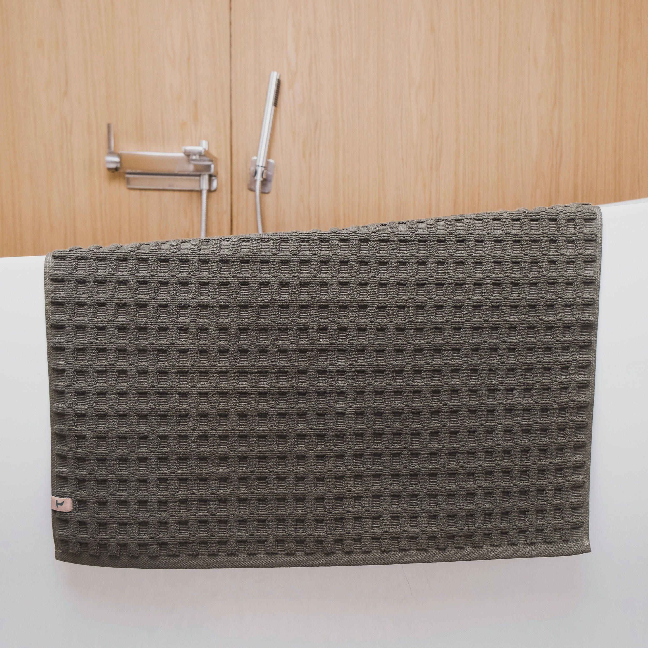 Thumbnail - Moeve Badteppich Piquee, Grau, Textil, Uni, rechteckig, 60x60 cm, Oeko-Tex® Standard 100, für Fußbodenheizung geeignet, ...