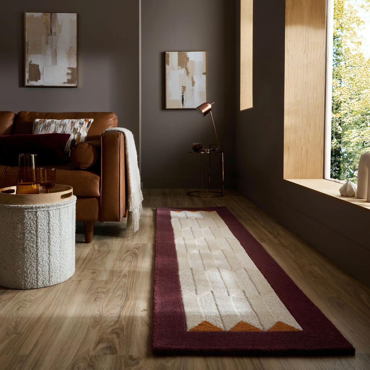 LÄUFER 60/230 cm Apex  - Dunkelrot, Basics, Textil (60/230cm) - Flair Rugs