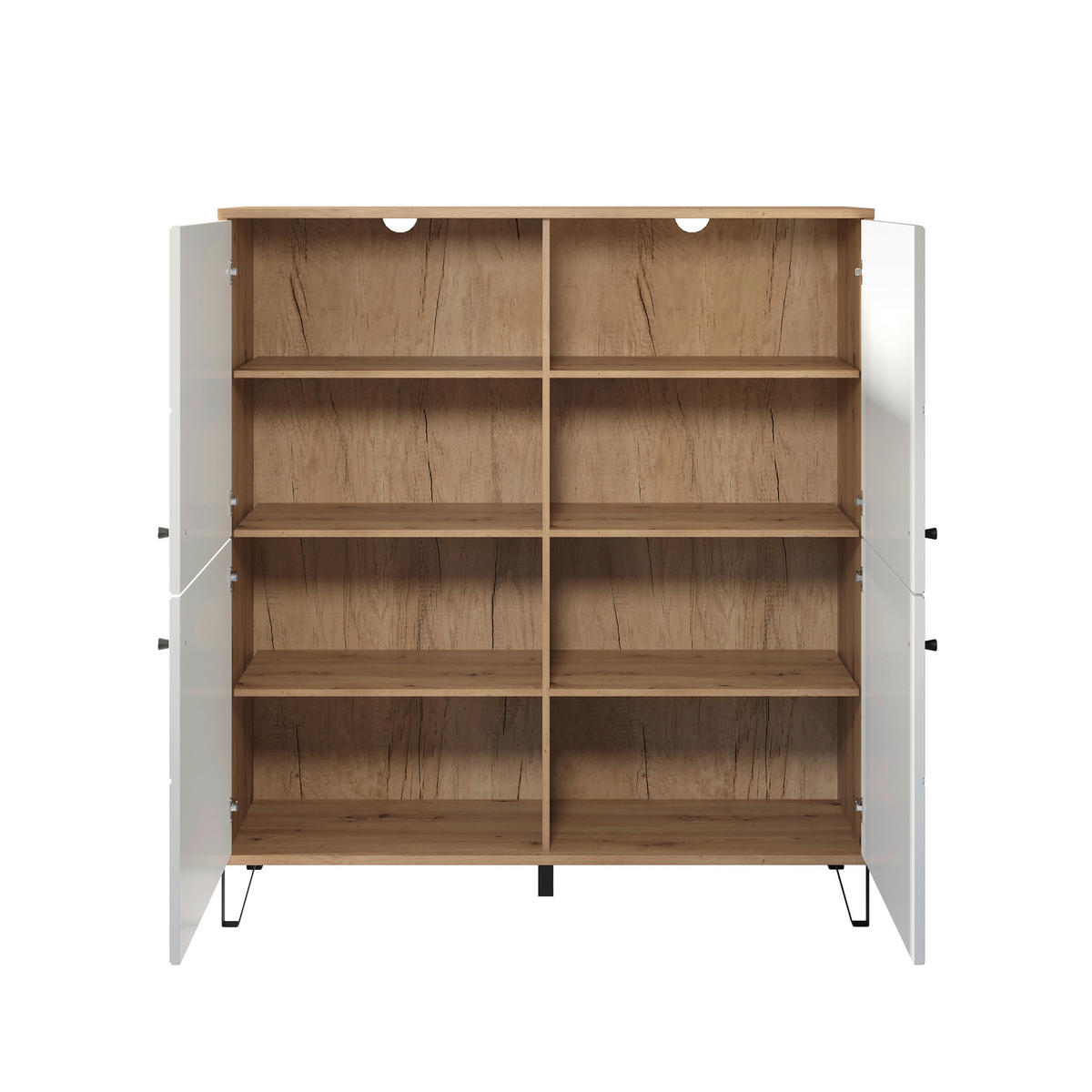 HIGHBOARD TOUCH 123/136/40 cm  - Schwarz/Weiß, Design, Holzwerkstoff/Kunststoff (123/136/40cm) - MID.YOU