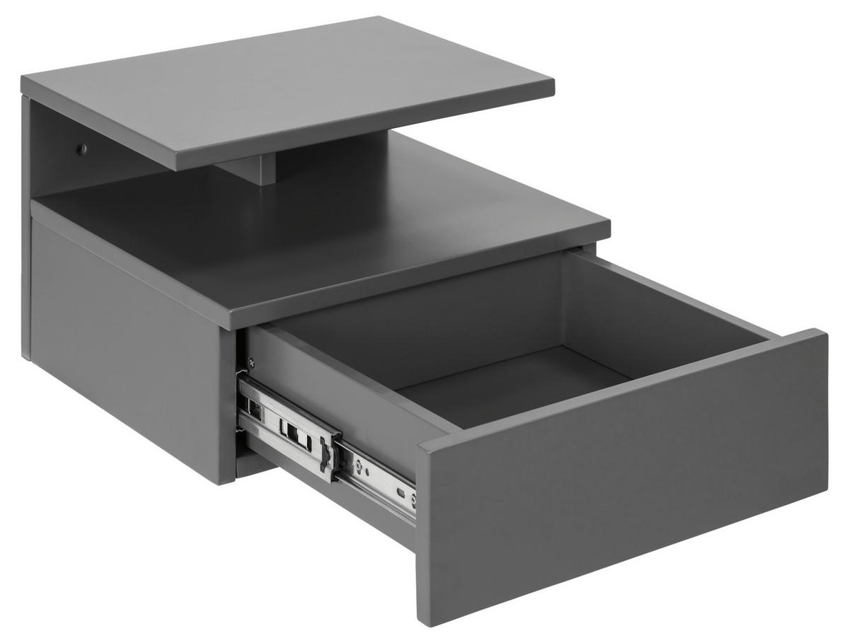 NACHTSCHRANK 35/22,5/32 cm  - Grau, Design, Holzwerkstoff (35/22,5/32cm)
