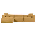 ECKSOFA  in Chenille Senfgelb  178/323 cm  - Senfgelb/Schwarz, MODERN, Kunststoff/Textil (178/323cm) - Carryhome
