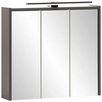 SPIEGELSCHRANK 65/62,7/16 cm  - Anthrazit, MODERN, Glas/Holzwerkstoff (65/62,7/16cm) - Stylife