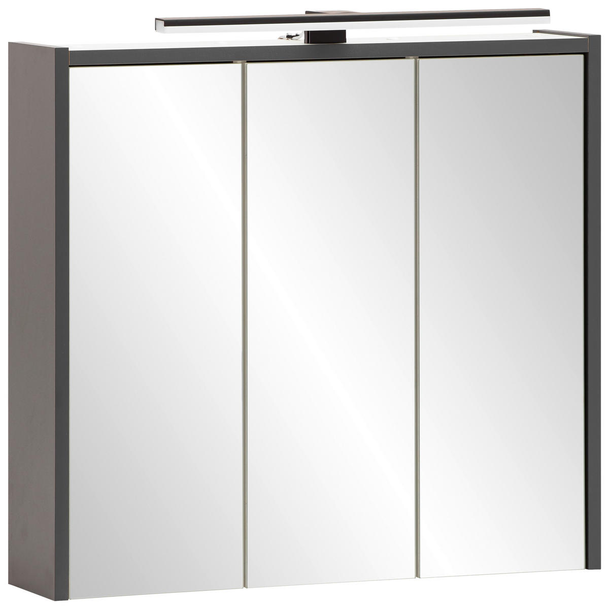 SPIEGELSCHRANK 65/62,7/16 cm  - Anthrazit, MODERN, Glas/Holzwerkstoff (65/62,7/16cm) - Stylife