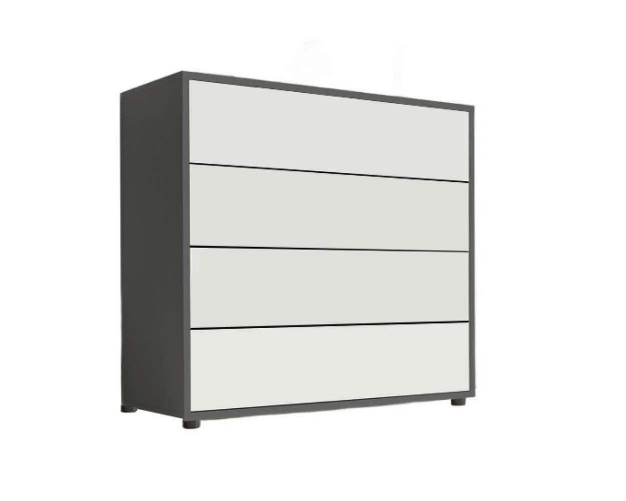 KOMMODE Mailand Typ 3  in 79/73/33 cm  - Anthrazit/Schwarz, MODERN, Holzwerkstoff/Kunststoff (79/73/33cm) - MID.YOU