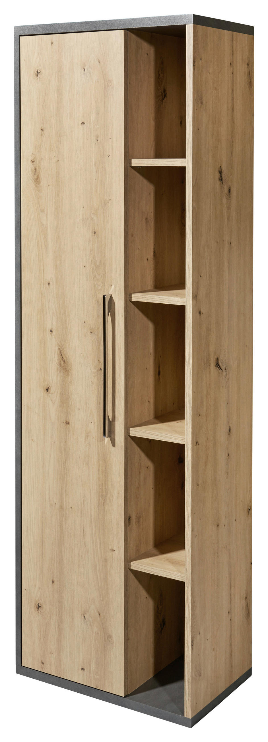 DULAP ÎNALT 50/160/31 cm  - culoare crom/stejar Artisan, Konventionell, plastic/material pe bază de lemn (50/160/31cm) - Xora