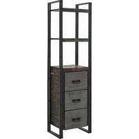 REGAL Mangoholz massiv Braun  - Braun, Design, Holz/Metall (55/200/40cm)