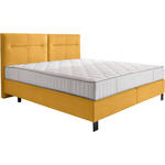 BOXSPRINGBETT 160/220 cm  in Dunkelgelb  - Dunkelgelb/Schwarz, KONVENTIONELL, Textil/Metall (160/220cm) - Esposa