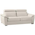 SCHLAFSOFA in Webstoff Creme  - Chromfarben/Creme, KONVENTIONELL, Textil/Metall (206/86-104/98cm) - Novel