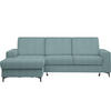 ECKSOFA in Webstoff Mintgrün  - Schwarz/Mintgrün, Konventionell, Textil/Metall (167/247cm) - Stylife