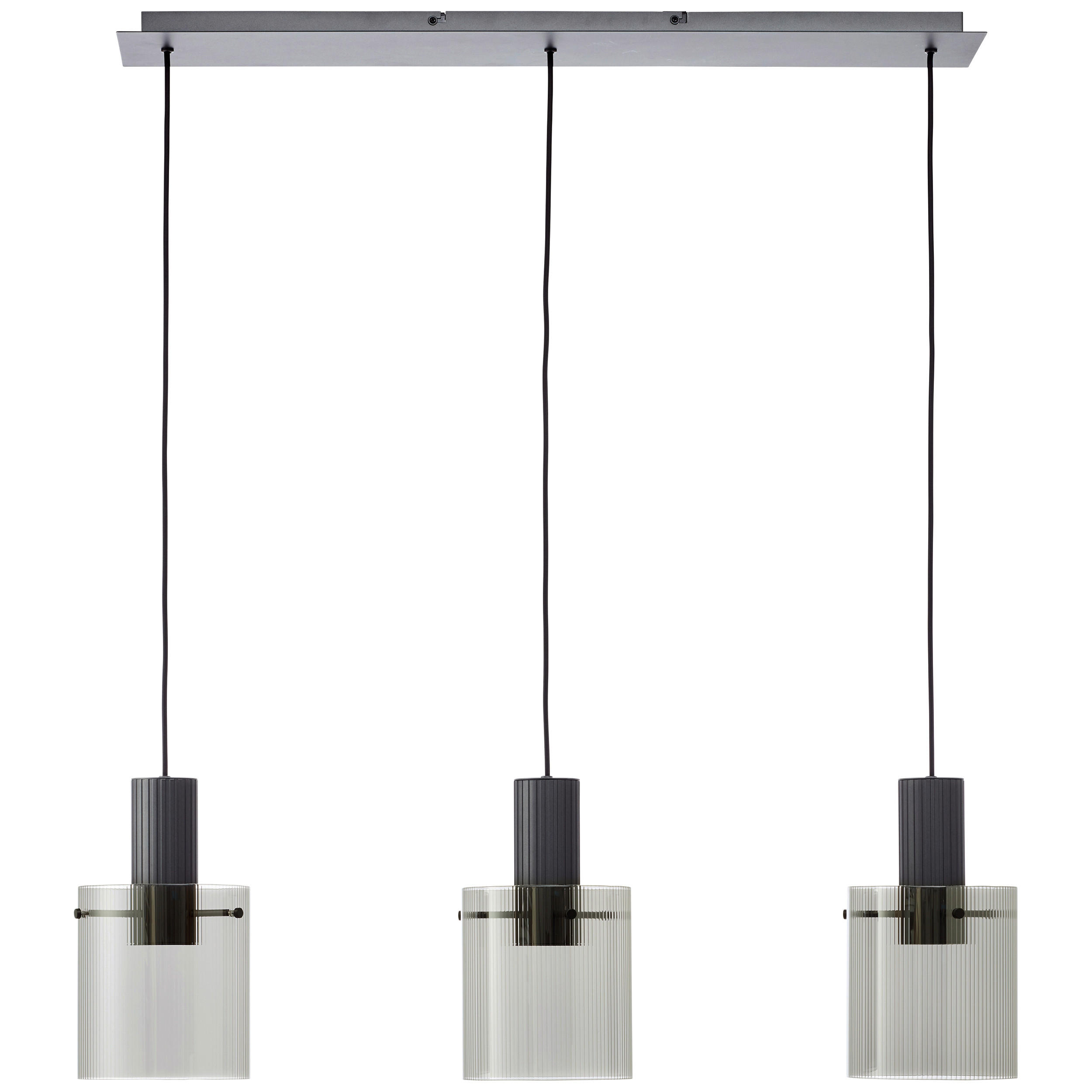 PENDELLEUCHTE 98/150/18 cm   - Anthrazit, Trend, Glas/Metall (98/150/18cm) - Brilliant