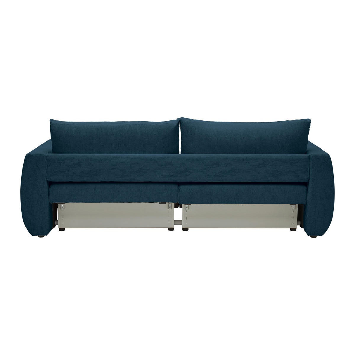 SCHLAFSOFA in Chenille, Jacquard Dunkelblau  - Schwarz/Dunkelblau, Kunststoff/Textil (245/74-90/104cm) - MID.YOU