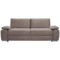 SCHLAFSOFA in Cord Cappuccino  - Chromfarben/Cappuccino, Design, Kunststoff/Textil (258/100/148cm) - Stylife