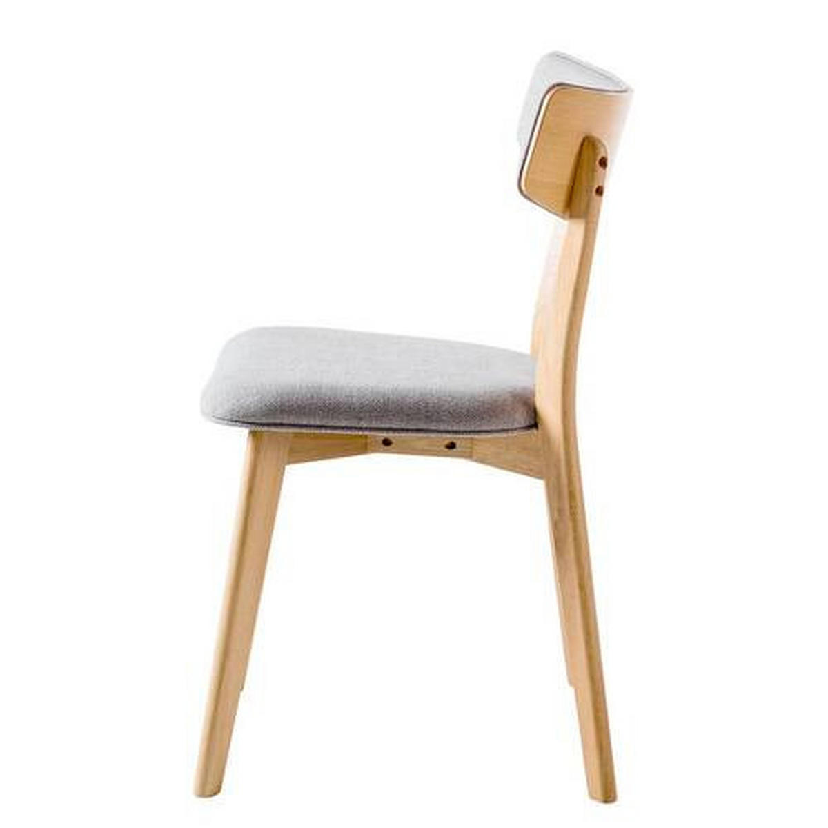 ŽIDLE, přírodní barvy, světle šedá - světle šedá/přírodní barvy, Moderní, dřevo/textil (49.5/80/49.5cm) - home24