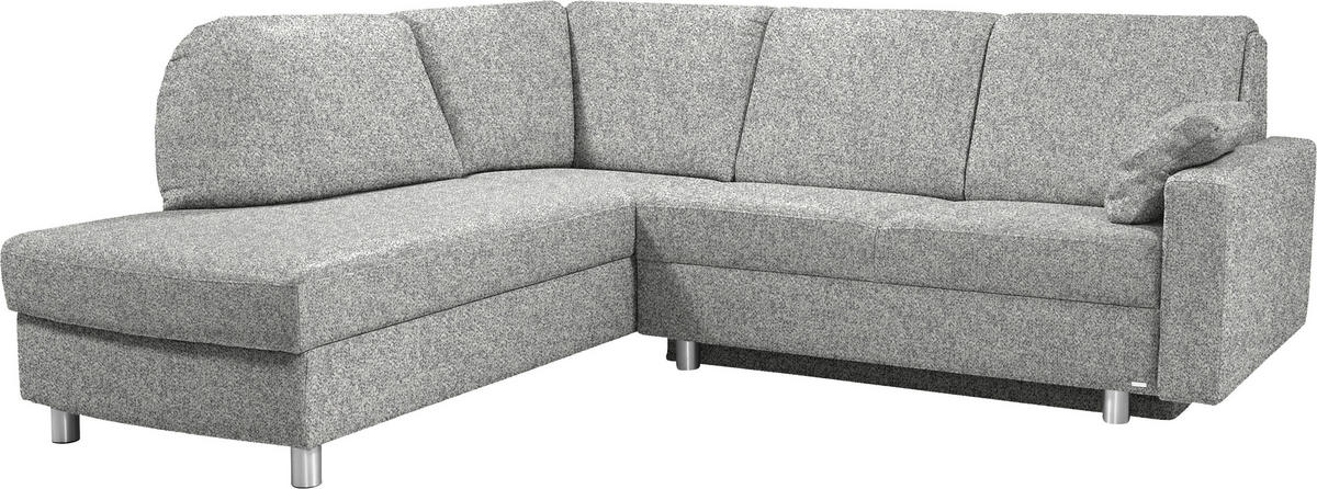 ECKSOFA  in Mikrovelours Naturfarben  208/227 cm  - Alufarben/Naturfarben, KONVENTIONELL, Textil/Metall (208/227cm) - Sedda