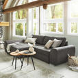 ECKSOFA Dunkelgrau Flachgewebe  - Chromfarben/Dunkelgrau, KONVENTIONELL, Textil/Metall (175/270cm) - Carryhome