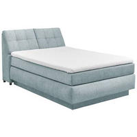 BOXSPRINGBETT 140/200 cm  in Hellblau  - Schwarz/Hellblau, KONVENTIONELL, Kunststoff/Textil (140/200cm) - SetOne by Musterring
