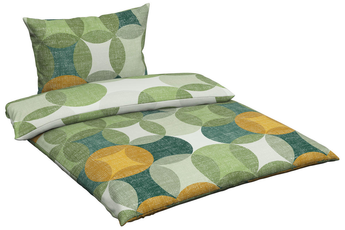 POSTEĽNÁ BIELIZEŇ, flanel, zelená, 140/200 cm - zelená, Konventionell, textil (140/200cm) - Novel