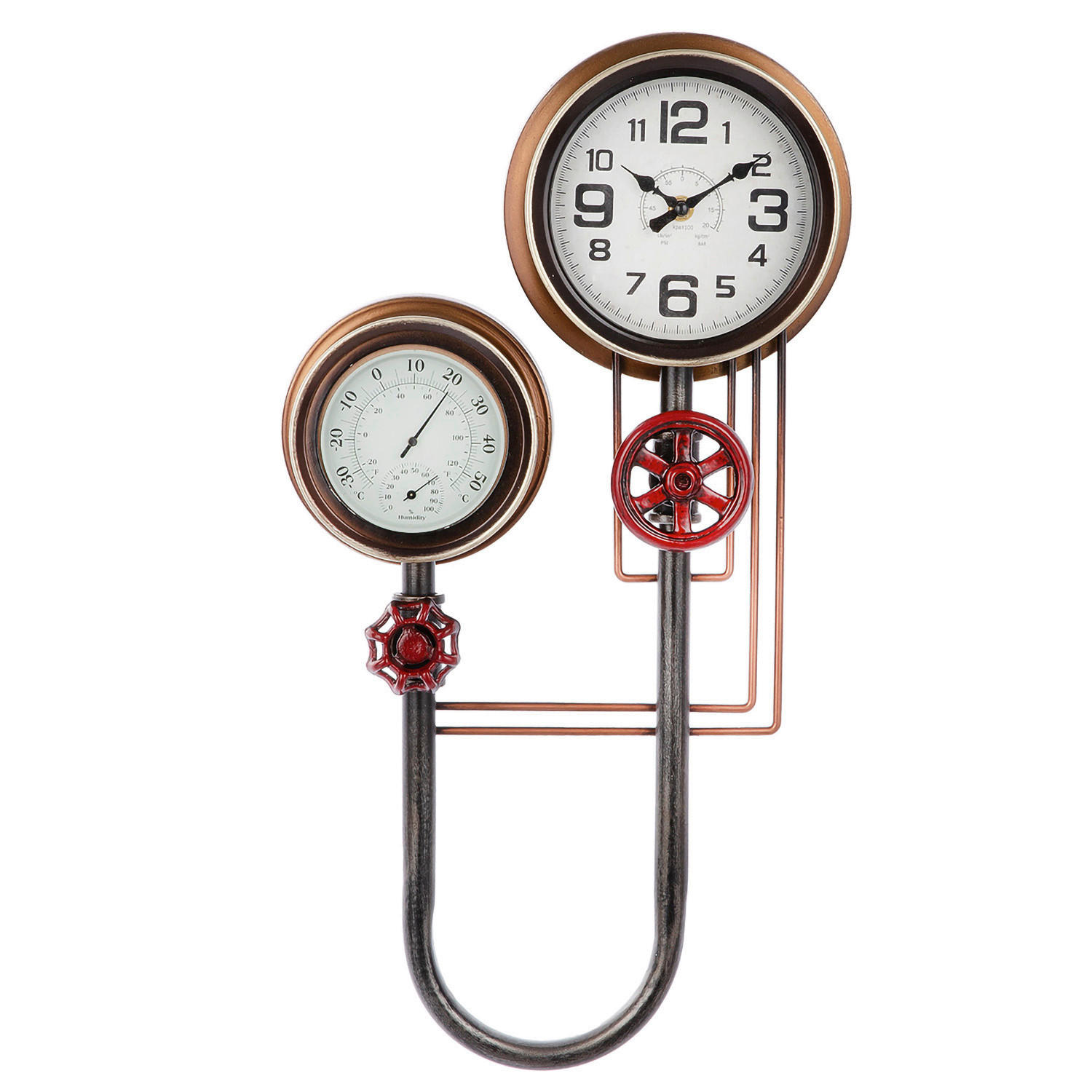 WANDUHR  Rot, Schwarz, Weiß  - Rot/Schwarz, LIFESTYLE, Kunststoff/Metall (31,5/55/8,5cm)