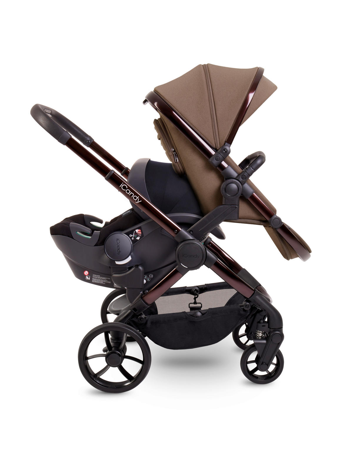 rok isporuke 60 dana  Peach 7  - crna visoki sjaj/braon, Osnovno, tekstil/plastika (75/55/39cm) - ICANDY