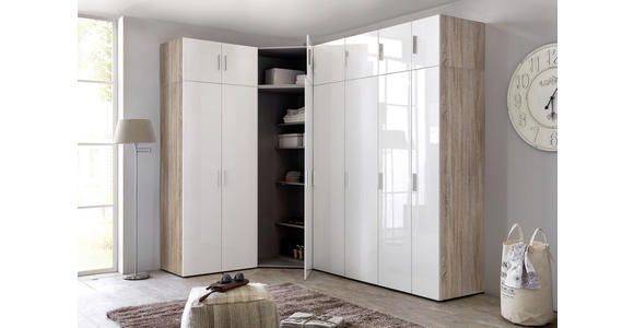 AUFSATZSCHRANK 50/40/40 cm   - Chromfarben/Eichefarben, Design, Holzwerkstoff/Kunststoff (50/40/40cm) - Xora