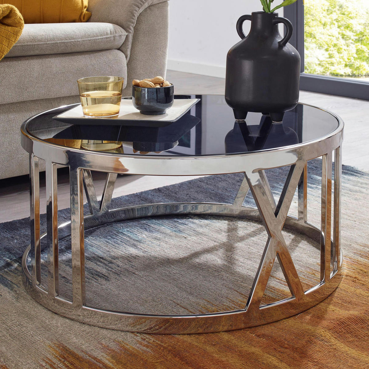 COUCHTISCH in 60/60/30 cm  - Silberfarben, Design, Glas (60/60/30cm) - MID.YOU