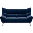 2-SITZER-SOFA  in Mikrofaser Dunkelblau  - Schwarz/Dunkelblau, Design, Textil/Metall (190/106/99cm) - Xora