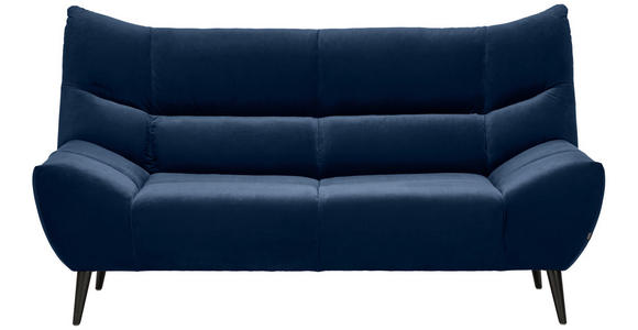 2-SITZER-SOFA  in Mikrofaser Dunkelblau  - Schwarz/Dunkelblau, Design, Textil/Metall (190/106/99cm) - Xora