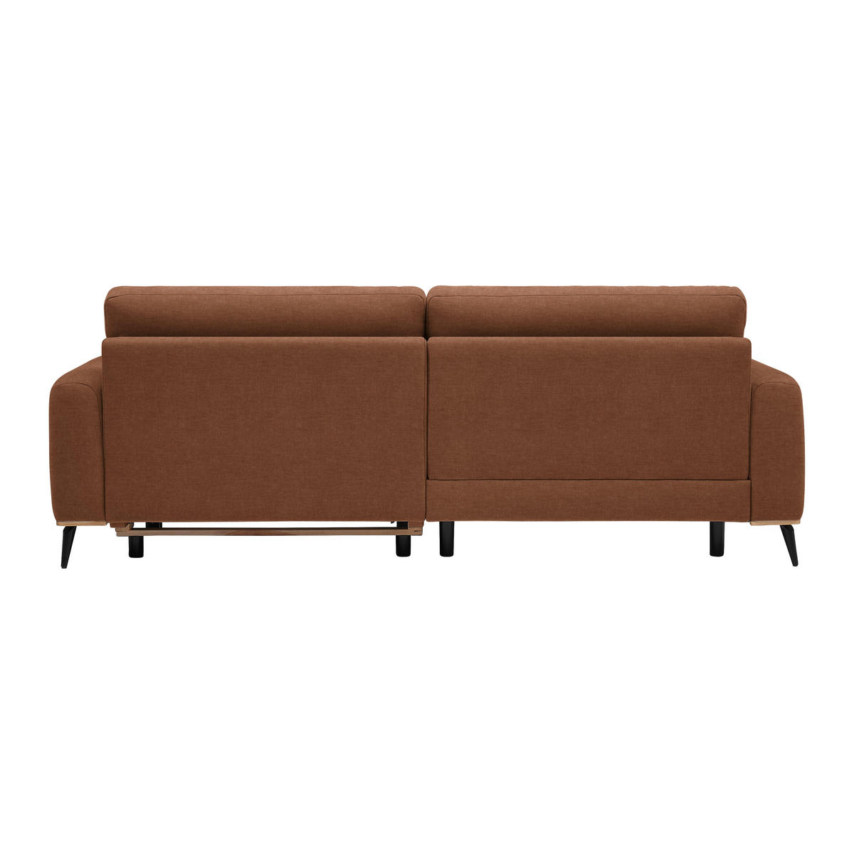 ECKSOFA in Chenille Rostfarben  - Rostfarben/Schwarz, Konventionell, Holz/Textil (167/234cm) - MID.YOU