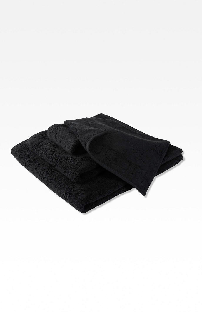 GÄSTETUCH Uni Cornflower Schwarz 3-teilig 30/50 cm  - Schwarz, Basics, Textil (30/50cm) - Joop!