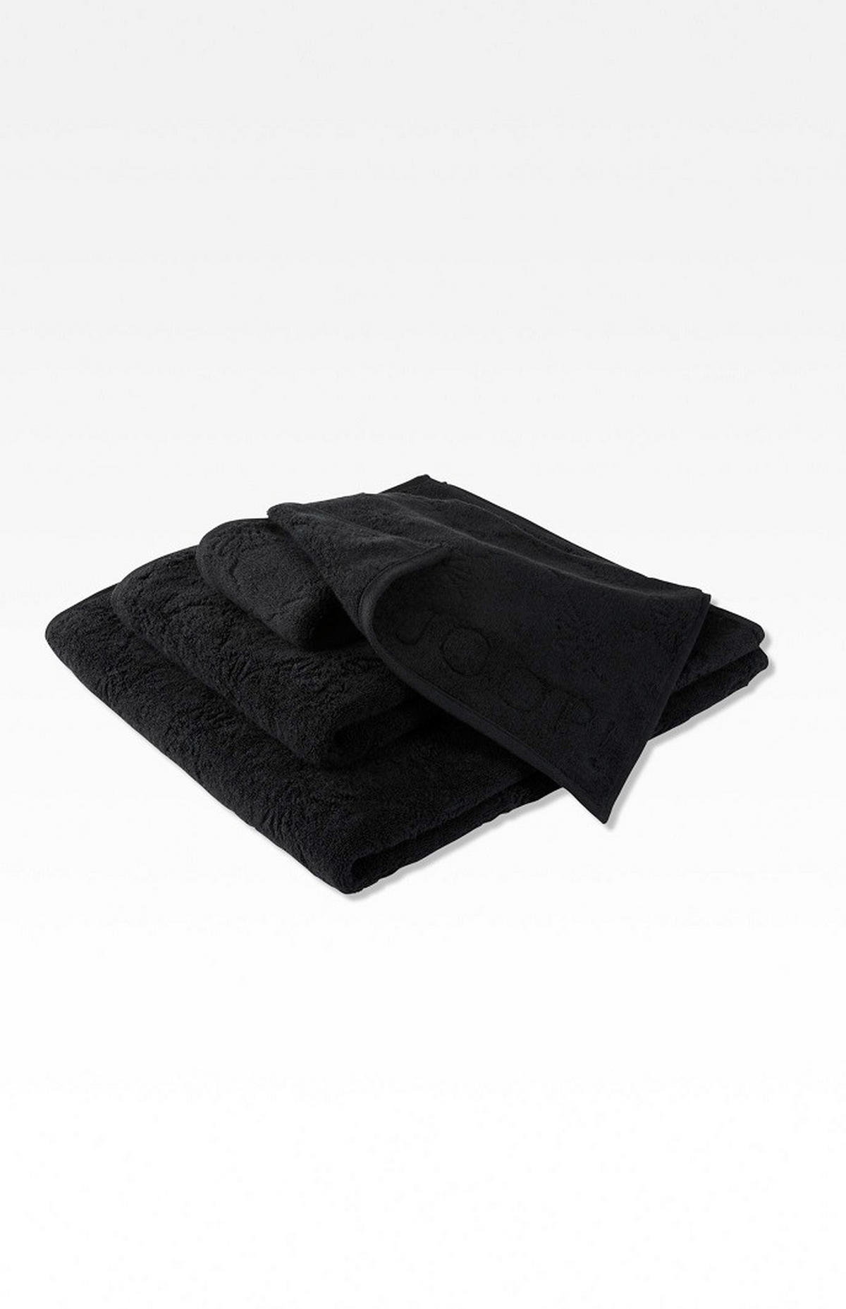 GÄSTETUCH Uni Cornflower Schwarz 3-teilig 30/50 cm  - Schwarz, Basics, Textil (30/50cm) - Joop!