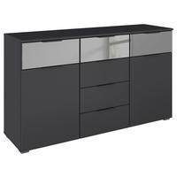 SIDEBOARD 140/81/42 cm  in Grau  - Alufarben/Grau, Modern, Glas/Holzwerkstoff (140/81/42cm) - Rauch Möbel