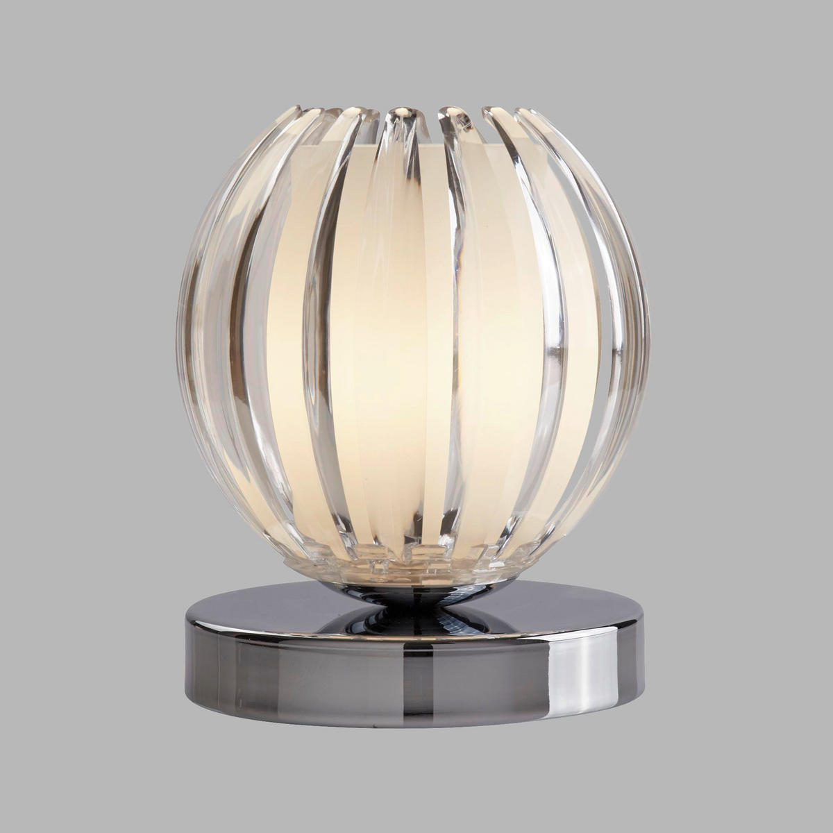 TISCHLEUCHTE 11/14 cm   - Chromfarben, Design, Glas/Kunststoff (11/14cm)