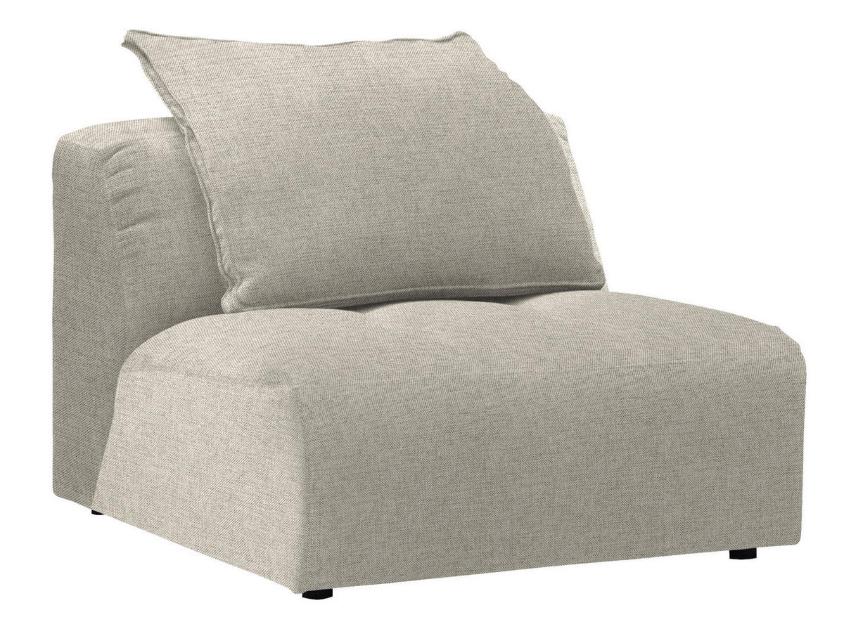 SESSEL in Flachgewebe Beige  - Beige/Schwarz, Modern, Kunststoff/Textil (98/77/108cm) - Stylife