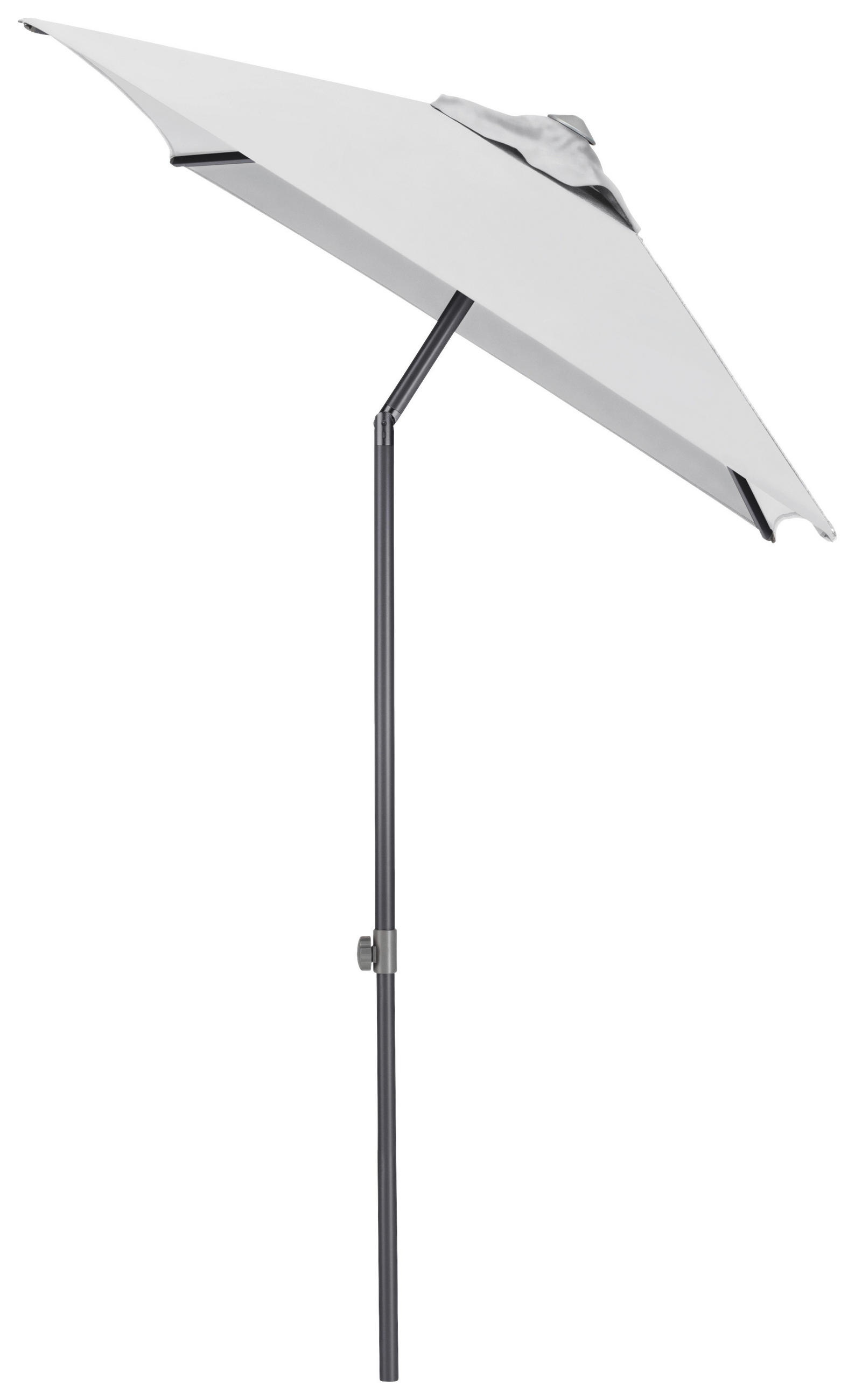 SONNENSCHIRM 210 cm Hellgrau  - Anthrazit/Hellgrau, Basics, Textil/Metall (150/210cm) - Kettler