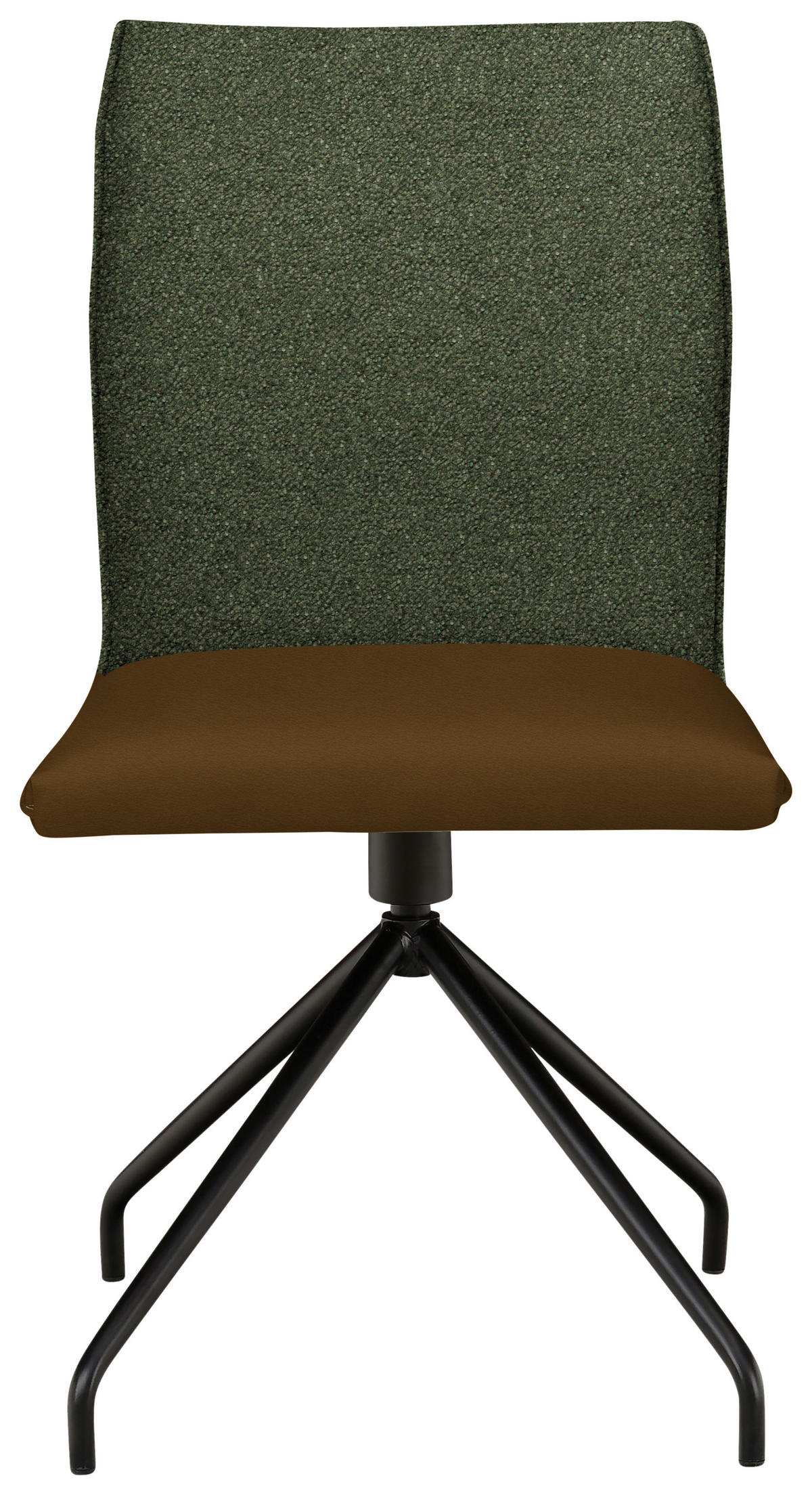 STUHL  in Stahl Webstoff, Mikrofaser Metall, Textil  - Schwarz/Olivgrün, Design, Textil/Metall (49/91/60cm) - Moderano