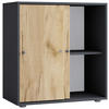 AKTENREGAL 70/74/37 cm  - Honigeiche/Anthrazit, Design, Holzwerkstoff/Kunststoff (70/74/37cm) - MID.YOU