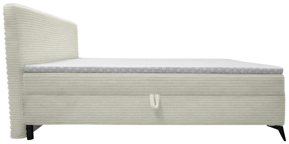 BOXBETT 160/200 cm  in Ecru  - Ecru/Schwarz, Design, Holz/Holzwerkstoff (160/200cm) - Xora