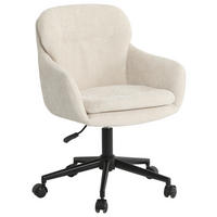 DREHSTUHL  in Chenille Schwarz, Beige  - Beige/Schwarz, MODERN, Textil/Metall (58/79/89/59cm) - Livetastic