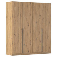 DREHTÜRENSCHRANK in Eiche Artisan  - Eiche Artisan/Grau, Modern, Holzwerkstoff/Metall (181/229/54cm) - Rauch Möbel
