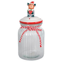 DÓZA NA SUŠIENKY  - viacfarebná/číra, Lifestyle, textil/plast (600ml) - X-Mas