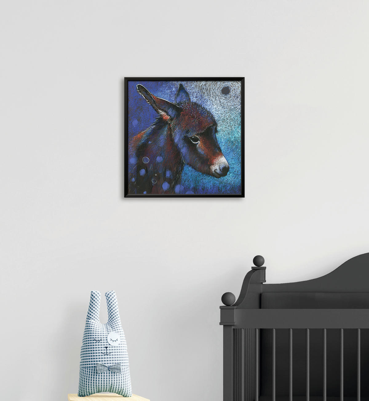 KUNSTDRUCK Tiere, Nacht 30/30 cm  - Blau/Braun, Basics, Papier (30/30cm) - Monee