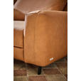 ECKSOFA  in Echtleder Hellbraun  225/355 cm  - Hellbraun/Anthrazit, Design, Leder/Metall (225/355cm) - Johann Jakob