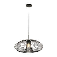 HÄNGELEUCHTE Fassa 60/200 cm  - Schwarz, Basics, Metall (60/200cm) - Fabas Luce