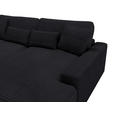 BIGSOFA  in Cord Schwarz  - Schwarz, MODERN, Kunststoff/Textil (230/85/190cm) - Carryhome